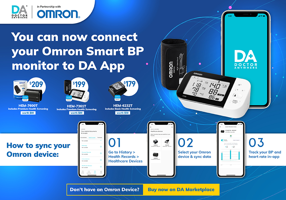 Integrate your Omron device with the Doctor Anywhere app