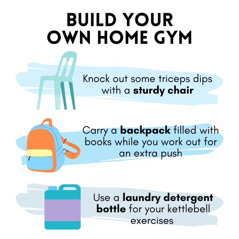 Tips on how to build your own home gym with ordinary household items