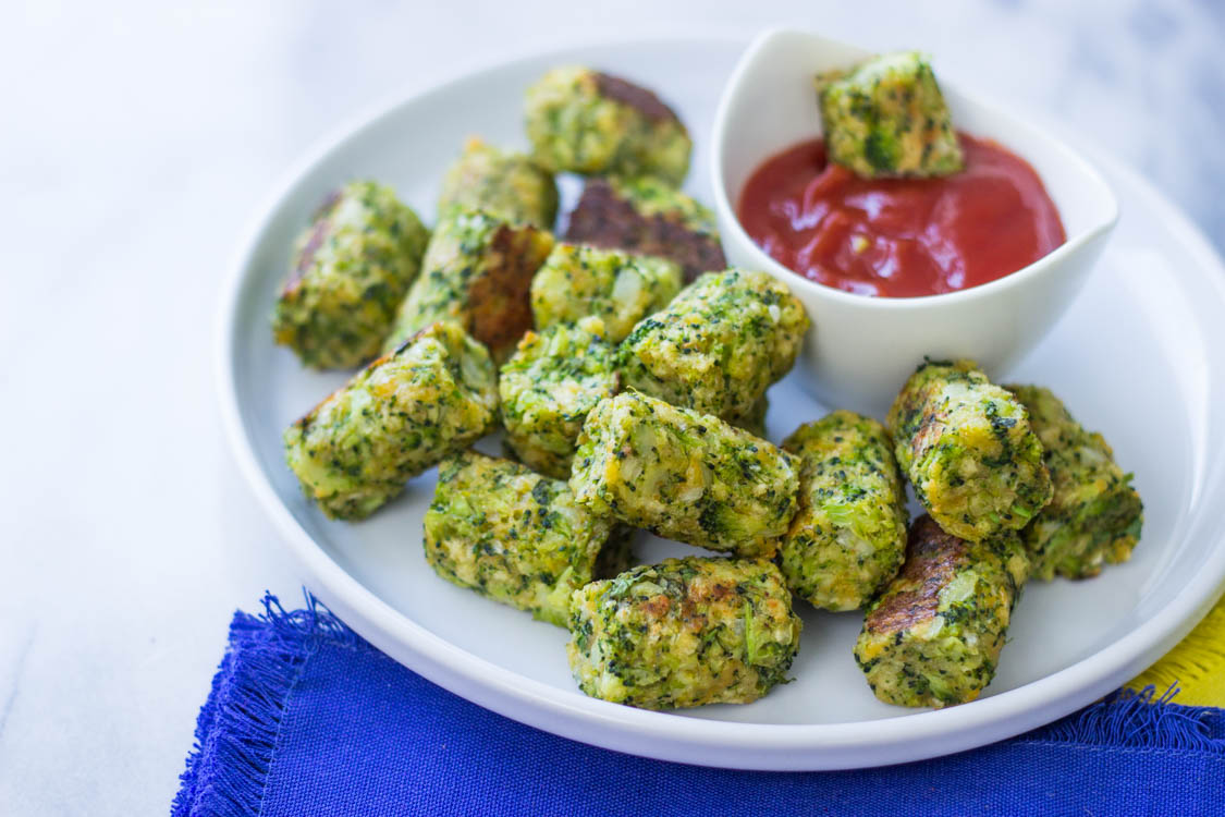 Round off your healthy meal with some vegetables, such as broccoli tots.