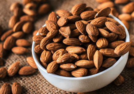 Almonds are delicious and healthy chinese new year snack alternative.
