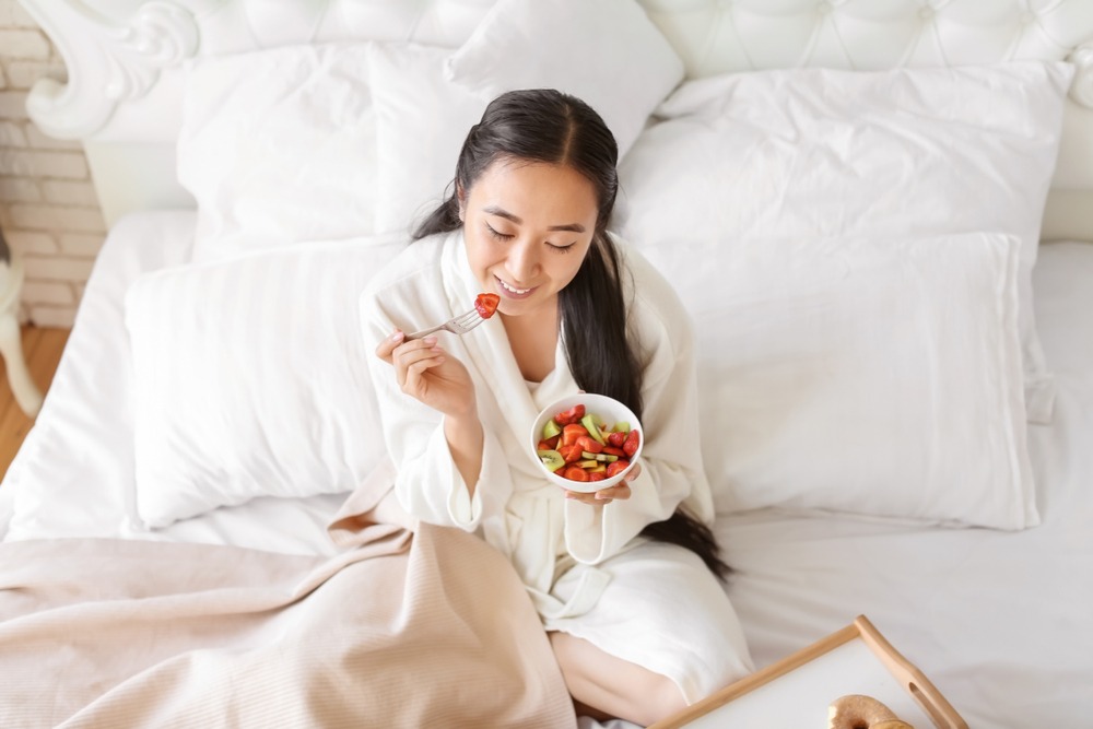 Eating in the bedroom may attract unwanted visitors.