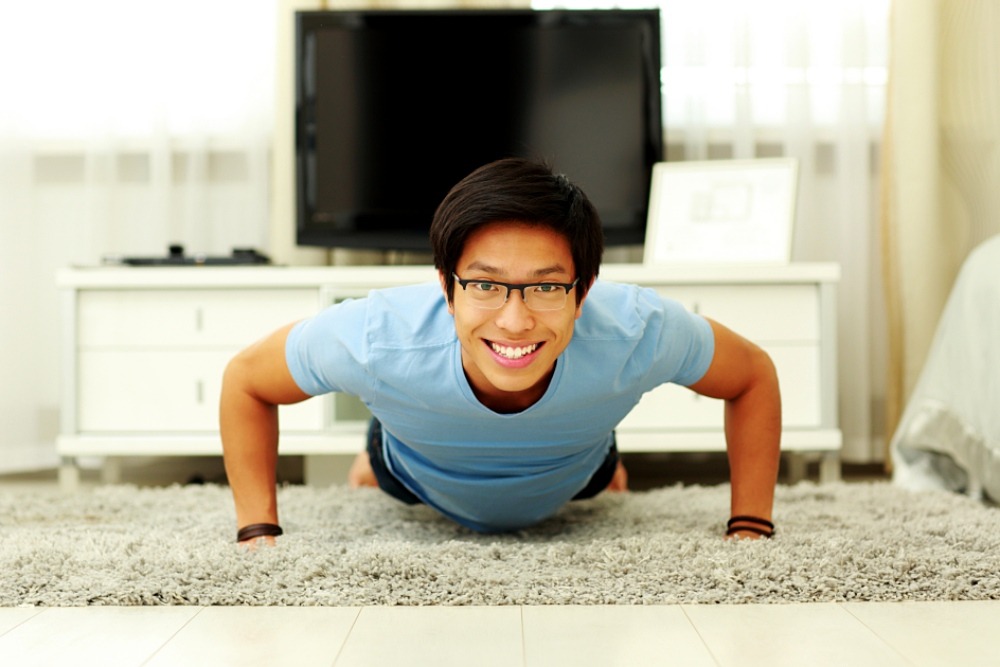 Try completing 20 push-ups within 60 seconds.