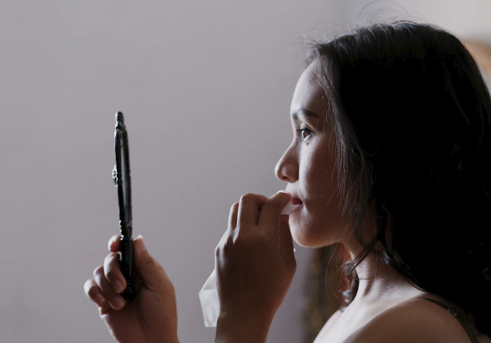 Always remove your make-up before bed for good skin.